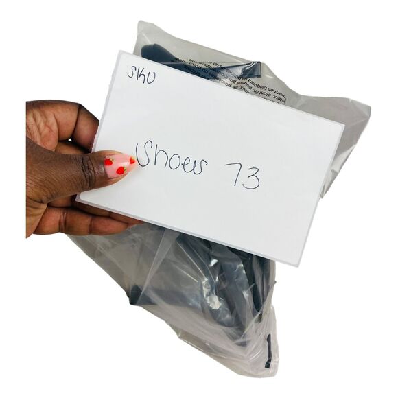 Abound Abmyley Womens Heels Slip On Sandals Braided Faux Leather Straps Black 9M - Picture 8 of 8